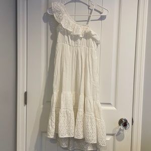 Cat & Jack girls white lace dress. Size 7-8 (M).